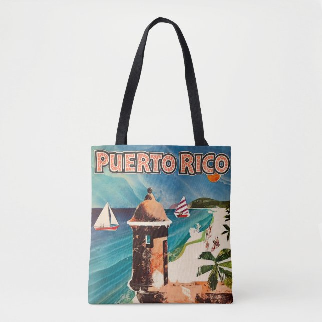 Bolsa Tote Viagem para Porto Rico  (Frente)