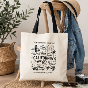 Bolsa Tote Viagem Personalizada pela Estrada da Califórnia