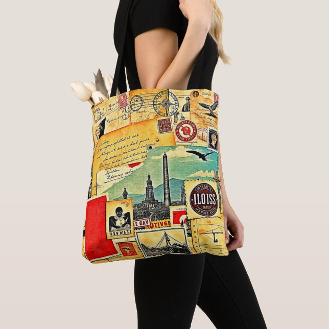 Bolsa Tote Viagem Postal Histórica (Close Up)