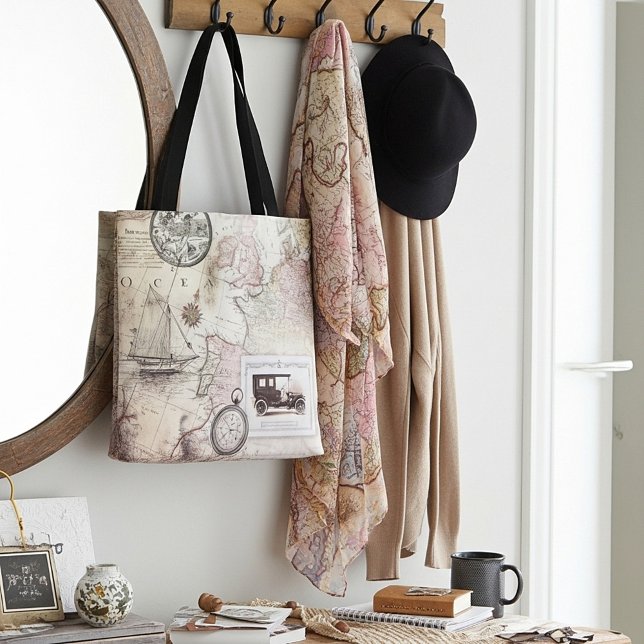 Bolsa Tote Viagem vintage (Criador carregado)