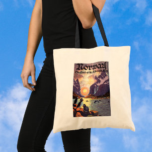 Bolsa Tote Viagens Antigas, Noruega Fiorde Terra do Sol da Me