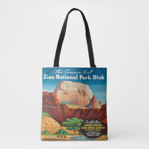 Bolsa Tote Viagens vintage das férias de Utá do parque