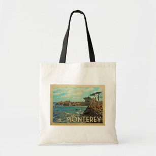 Bolsa Tote Viagens vintage de Monterey Califórnia