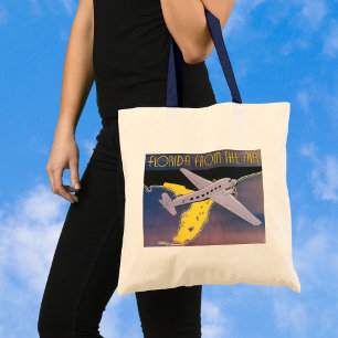 Bolsa Tote viagens vintage de Poster, Flórida de Avião Aér