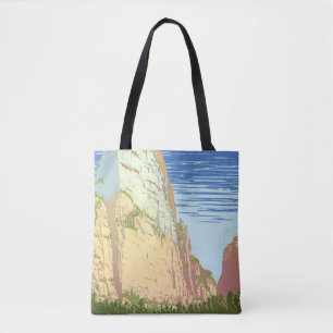 Bolsa Tote Viagens vintage de Poster Para Zion National Park