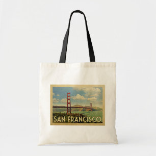 Bolsa Tote Viagens vintage de San Francisco golden gate