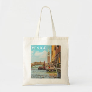 Bolsa Tote Viagens vintage de Veneza Itália