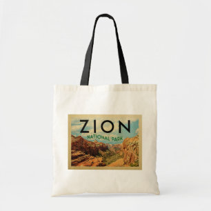 Bolsa Tote Viagens vintage do parque nacional de Zion