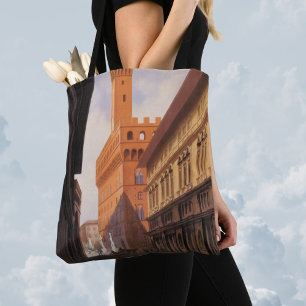 Bolsa Tote Viagens vintage, Firenze, Florença, Palazzo