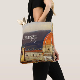 Bolsa Tote Viagens vintage Florence Firenze Itália Church Duo