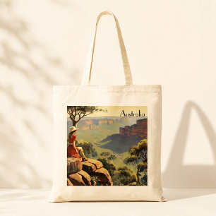 Bolsa Tote Viagens vintage Poster da Austrália Canyon