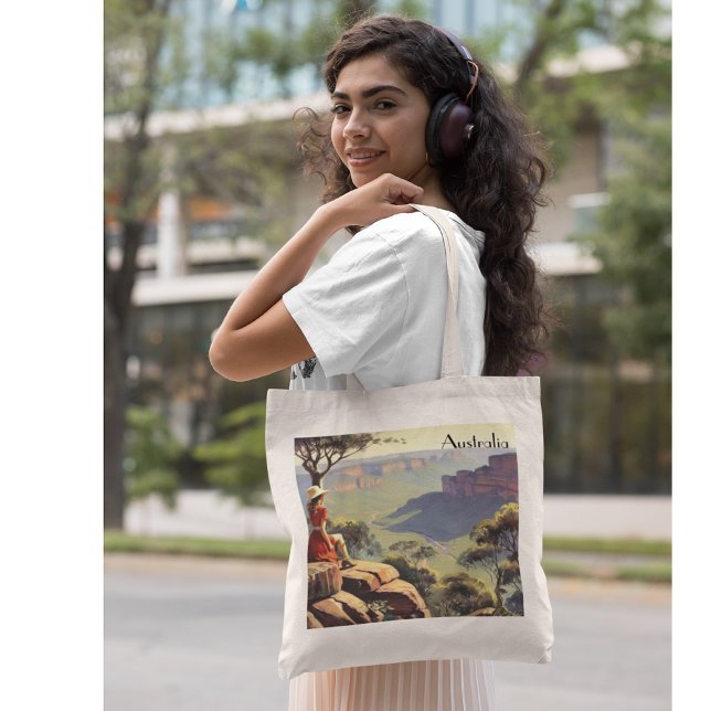 Bolsa Tote Viagens vintage Poster da Austrália Canyon (Criador carregado)