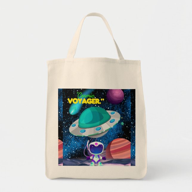 BOLSA TOTE VIAJANTE CÓSMICO  (Frente)