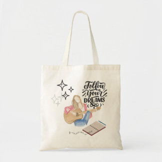 Bolsa Tote vibe de garota de guitarra