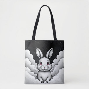 Bolsa Tote Vibes do Céu Tranquilo Coelhinho Celestial