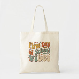 Bolsa Tote Vibes do Primeiro Dia de Aula Presente de Volta às