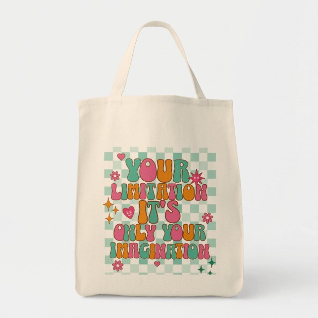 Bolsa Tote Vibes Motivacionais, Inspiracionais e Boas (Frente)