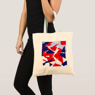 Bolsa Tote Vibes Positivos Vermelho Azul Branco
