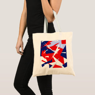 Bolsa Tote Vibes Positivos Vermelho Azul Branco