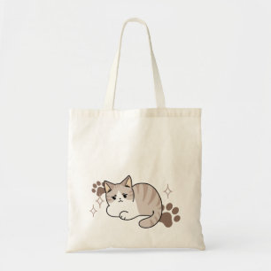 Bolsa Tote Vibes relaxadas e preguiçosas para Design de gatin