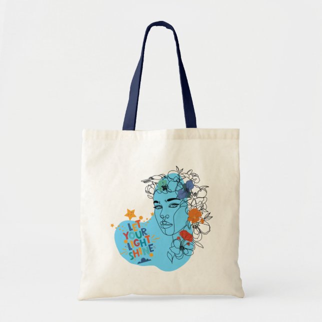 Bolsa Tote Vibes Tote Bag - Deixe sua luz brilhar (Frente)