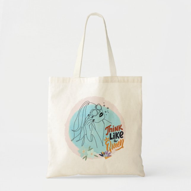 Bolsa Tote Vibes Tote Bag - Pense como uma Rainha! (Frente)