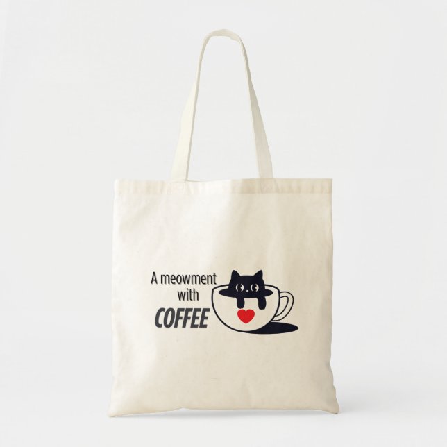 Bolsa Tote Víblias de café católicas - Arte para gatos com so (Frente)