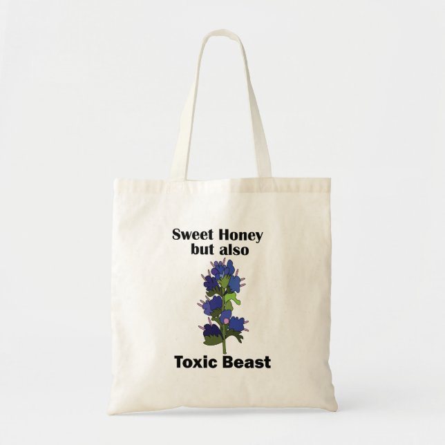 Bolsa Tote Víbora Bugloss Mel Doce Fera Tóxica Engraçada (Frente)