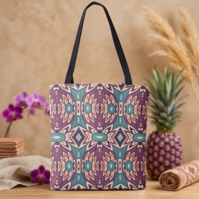 Bolsa Tote Vibrações de Abacaxi Roxo (Criador carregado)