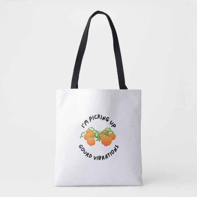Bolsa Tote Vibrações de abóbora (Frente)