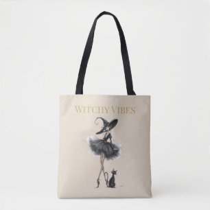 Bolsa Tote Vibrações de Bruxa Edição Leve – Bruxa Gótica & Ga