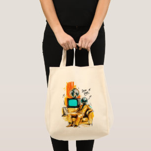 Bolsa Tote Vibrações de Disco Retro Arte de Bola de Disco dos