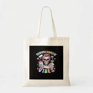 Bolsa Tote Vibrações de Summerween Doce Menina Esqueleto Verã
