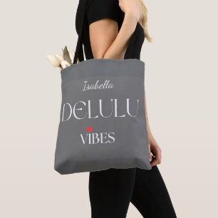 Bolsa Tote Vibrações Delulu, Presente Fofo de Garota para o A