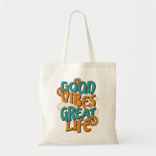 Bolsa Tote Vibrações Retro Boas Grande Vida Floral