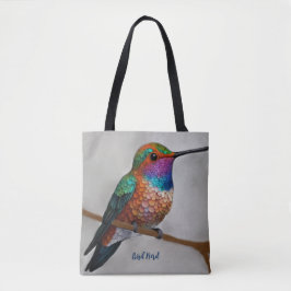 Bolsa Tote Vibrant Allen’s Hummingbird Painting