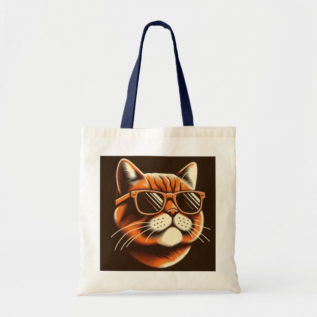 Bolsa Tote Vibrant Feline Grace (Frente)