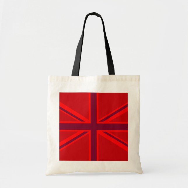 Bolsa Tote Vibrant Red Union Jack Flag (Frente)