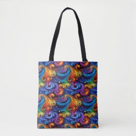 Bolsa Tote Vibrant Swirl Pattern Fleece Blanket