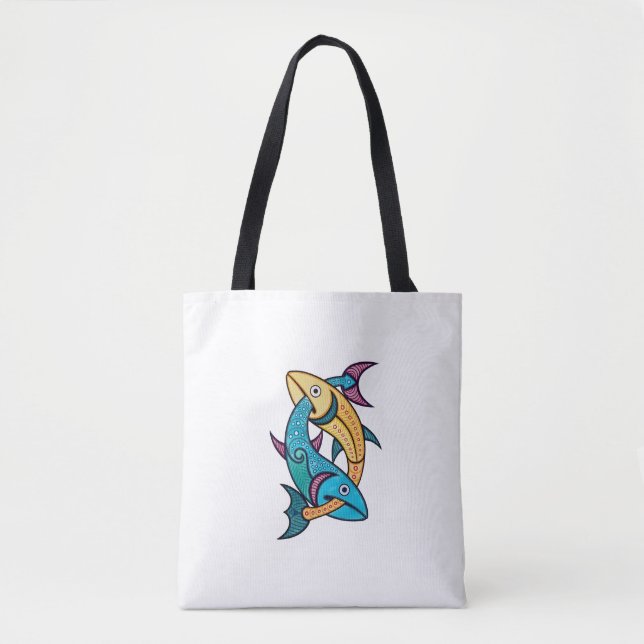Bolsa Tote Vibrant Twin Fish (Frente)