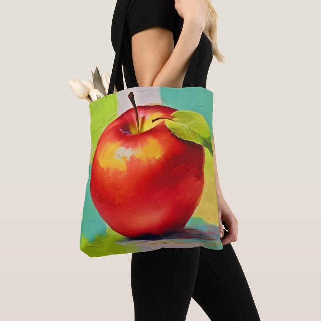 Bolsa Tote Vibrante Apple Ainda Vida (Close Up)