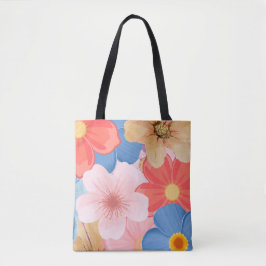 Bolsa Tote Vibrante com Padrão Floral em Aquarela