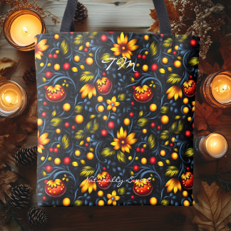 Bolsa Tote Vibrante com Padrão Floral no Estilo Kh