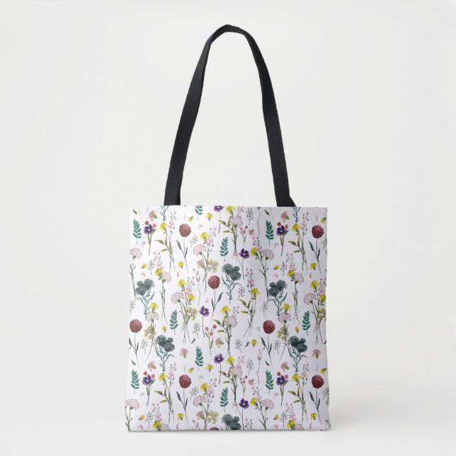 Bolsa Tote Vibrante Flor Silvestre  (Frente)