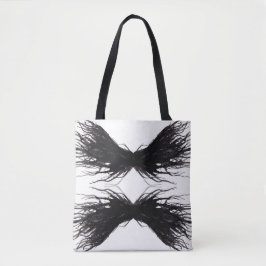 Bolsa Tote Vices Abstract Black Wings Alcohol Ink Art