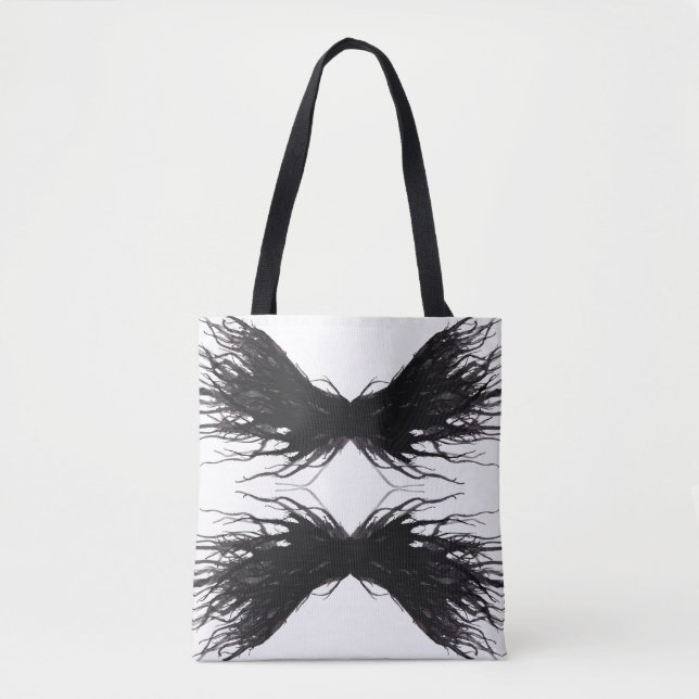 Bolsa Tote Vices Abstract Black Wings Alcohol Ink Art (Frente)