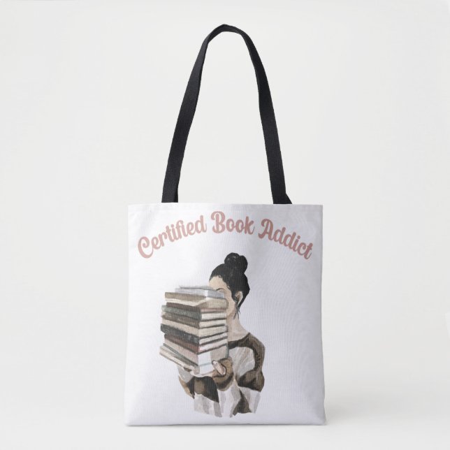Bolsa Tote Viciado em Livros Certificado (Frente)