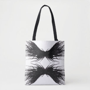 Bolsa Tote Vícios Abstrato Asas Pretas Arte Tinta Álcool