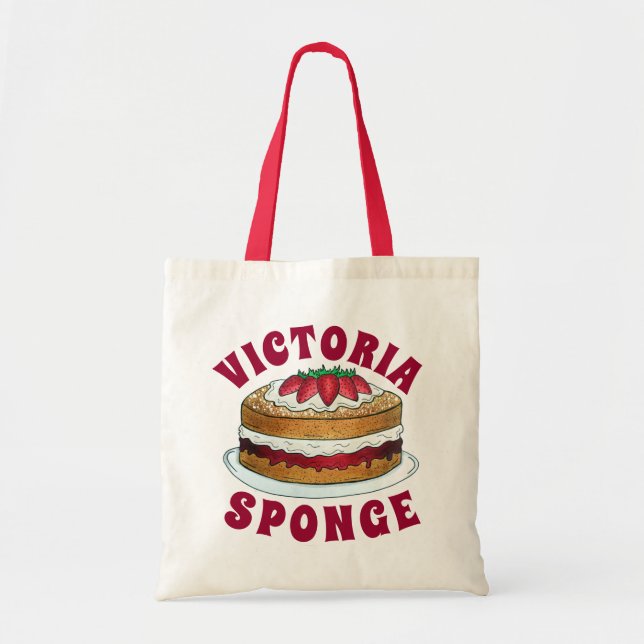 Bolsa Tote Victoria Sponge Cake British Comida Baking Bakery (Frente)