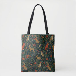 Bolsa Tote Victorian Christmas Animal & Botanical 